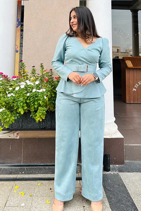 Dreamy Blue Suede Coord